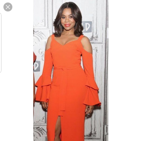 lavish alice orange dress